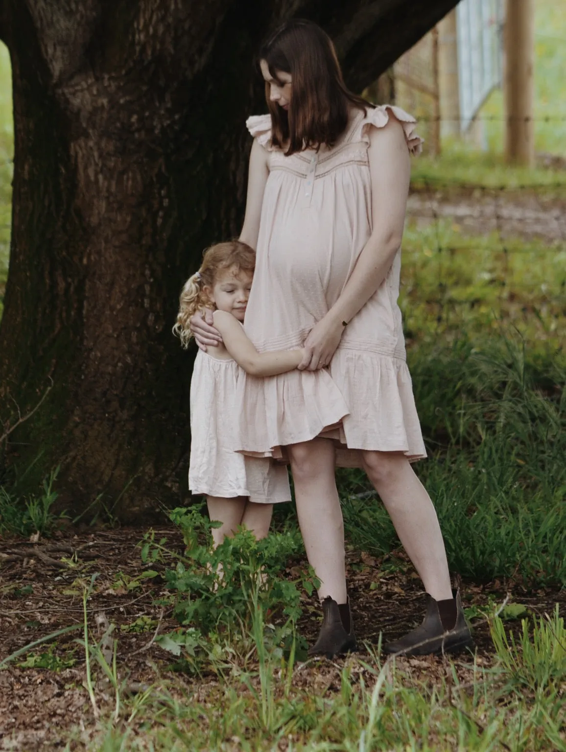 100% RECYCLED COTTON - ALICE DRESS -  ROSE BLUSH