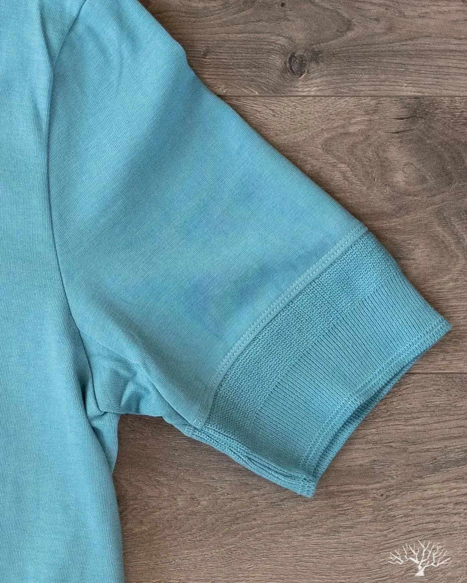 207 Short Sleeve Henley - Aqua