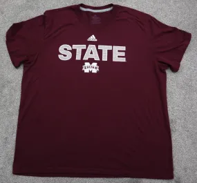 Adidas Mens Graphics State T Shirt Short Sleeves Round Neck Maroon Size 2XL