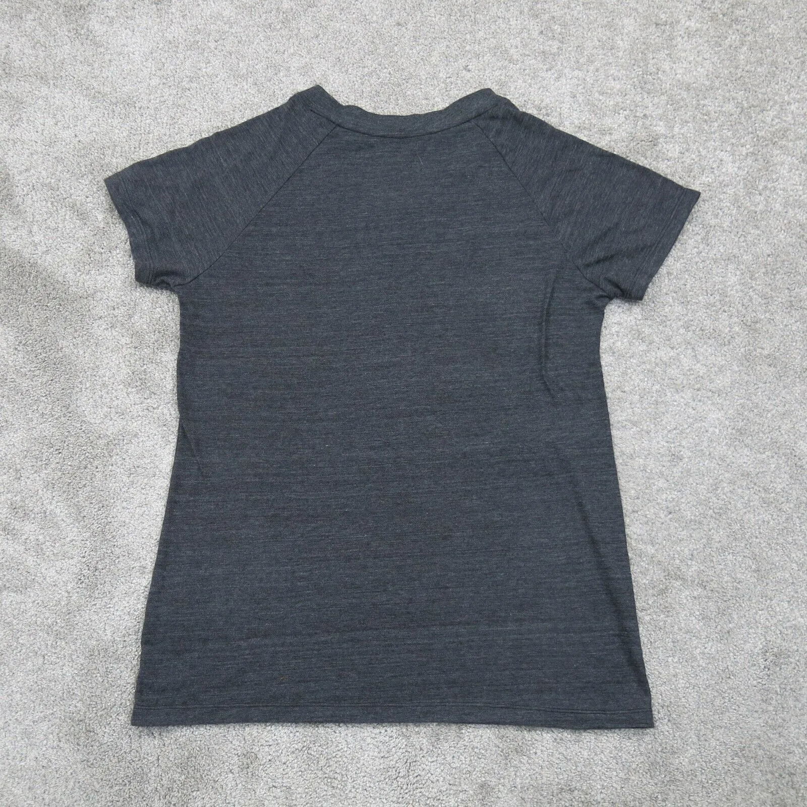 Adidas Women Graphic T Shirt Top Spyrs Short Sleeve V-Neck Heather Black Size XL