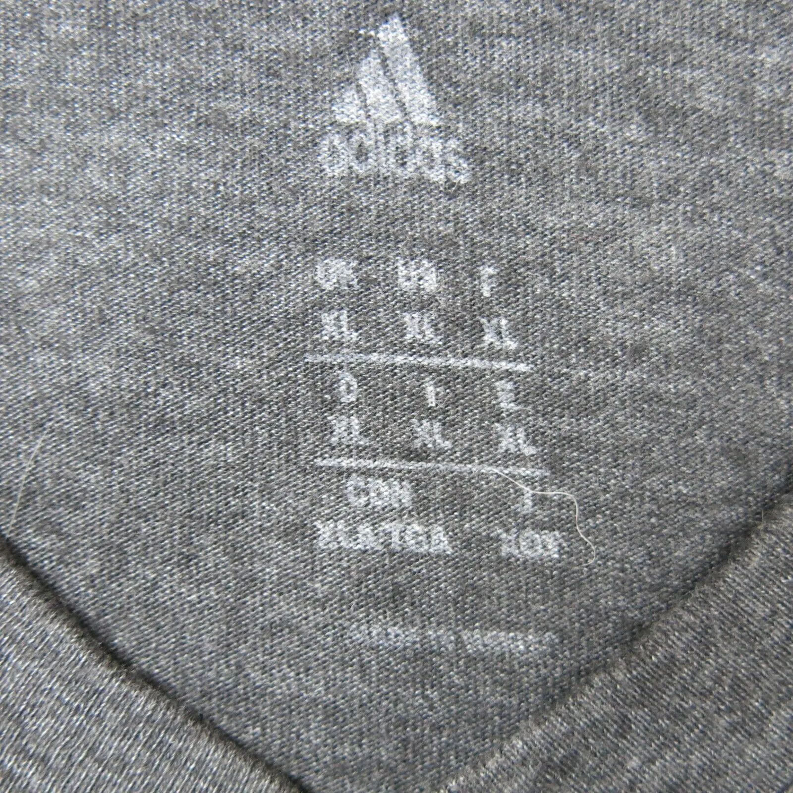 Adidas Women Graphic T Shirt Top Spyrs Short Sleeve V-Neck Heather Black Size XL