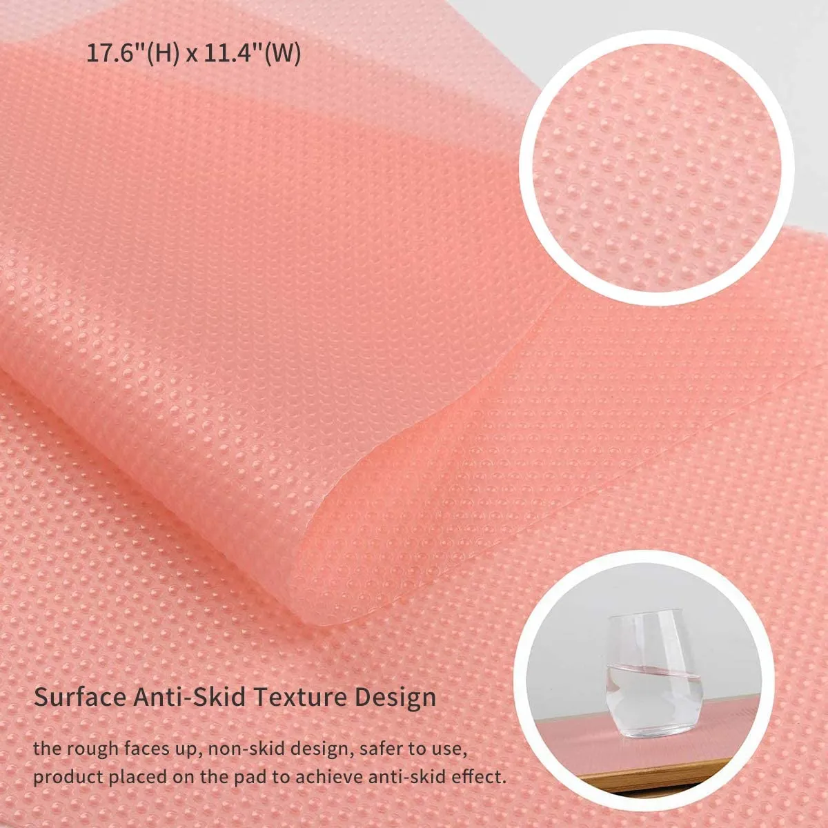 Anti Slip Mat Dresser & Wardrobe Liner - (Pink 5 Meter)