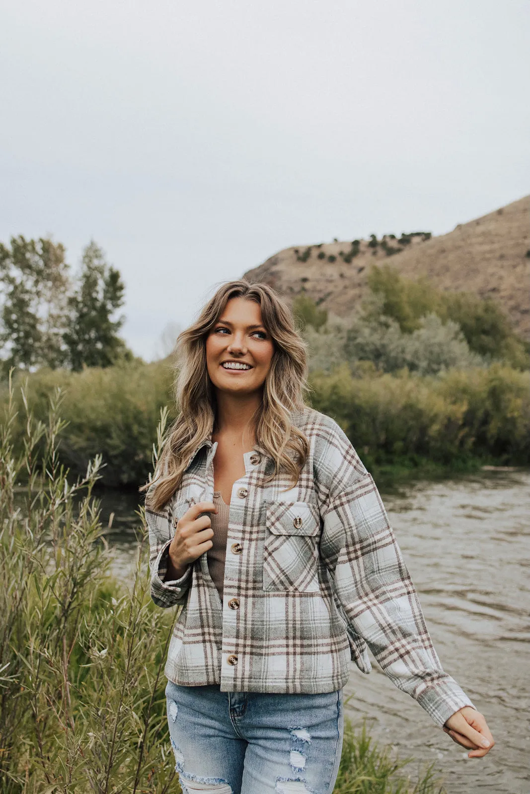 Austen Crop Flannel Shacket - FINAL SALE
