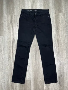 Black Denim Jeans Straight LOFT, Size 4