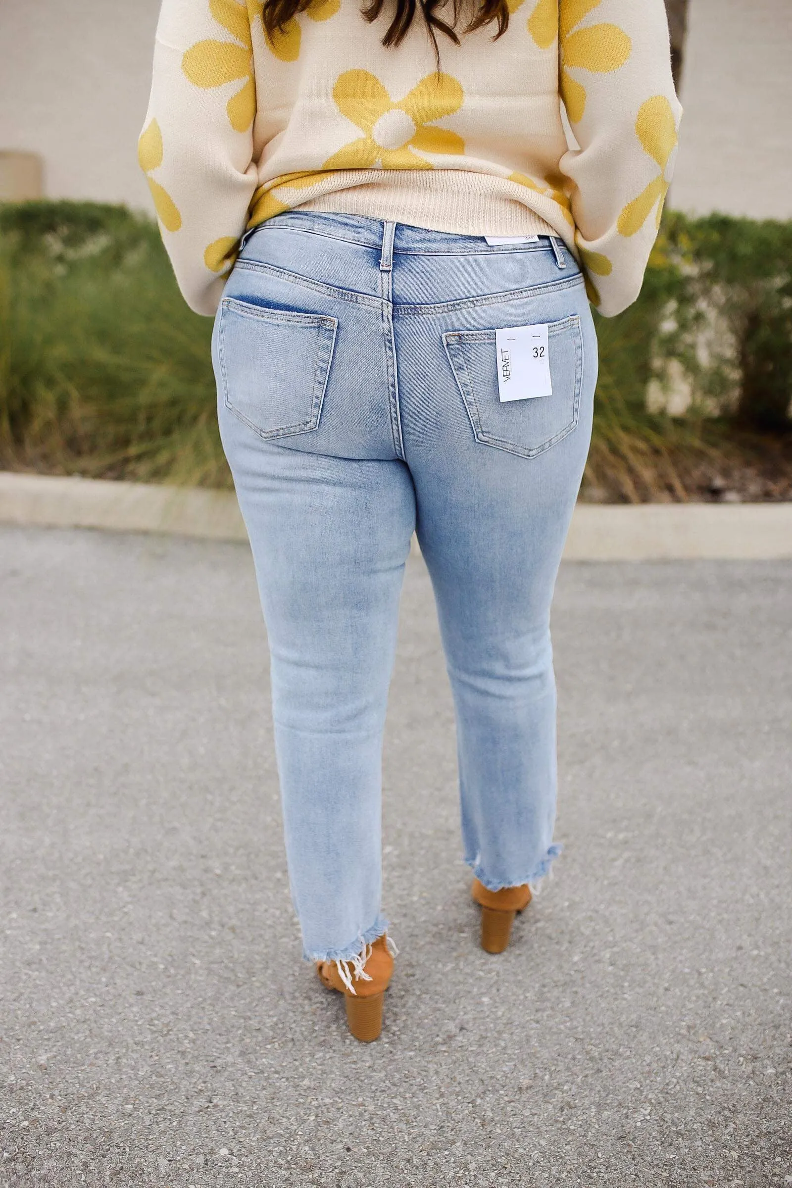Blake High Rise Criss Cross Kick Flare Jeans