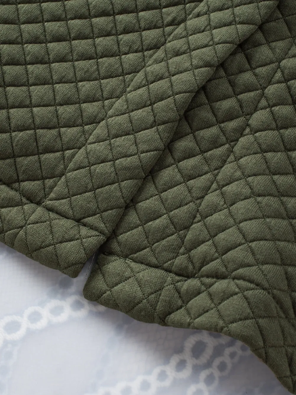 Button-Front Quilted Overshirt