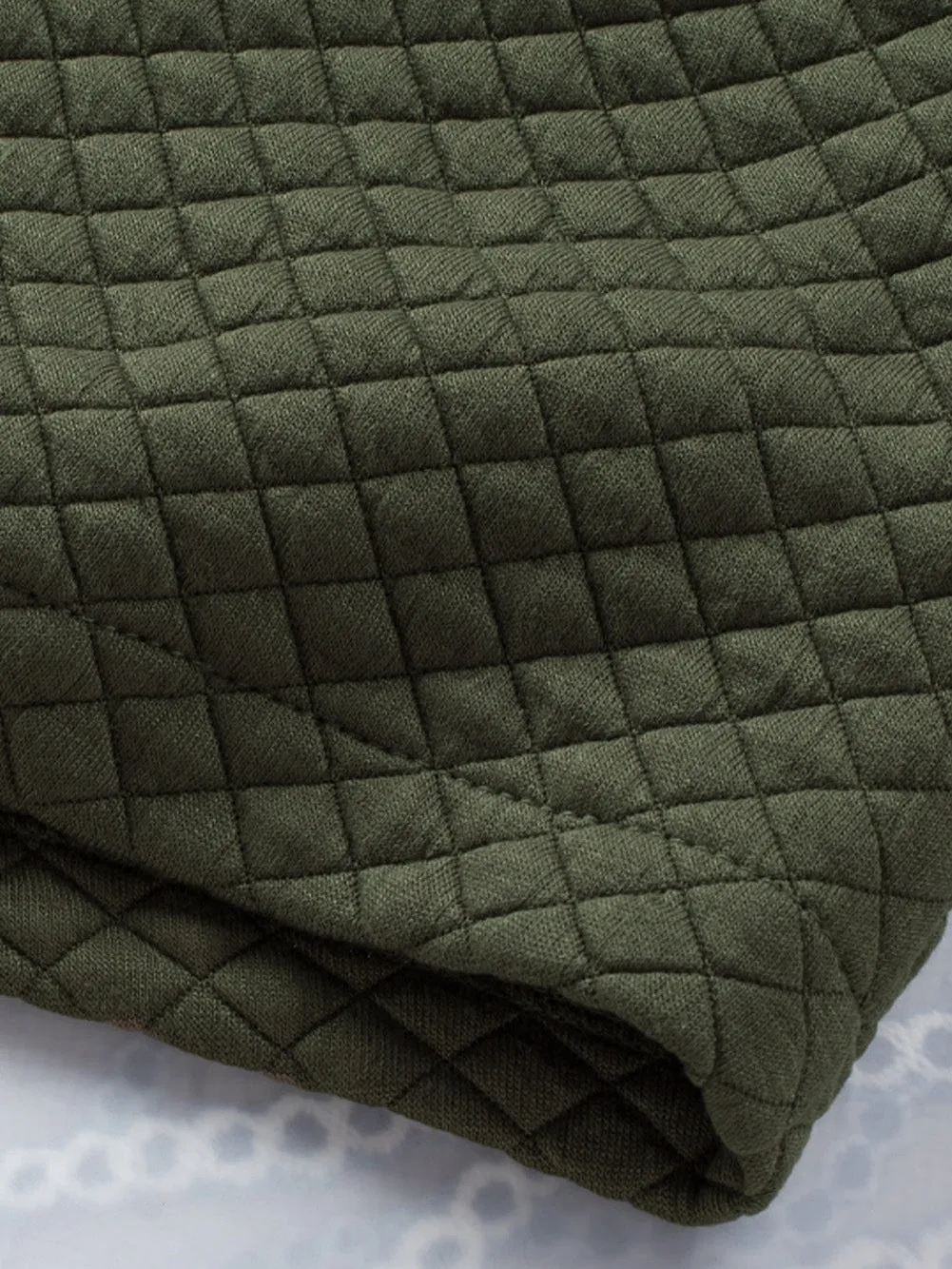 Button-Front Quilted Overshirt