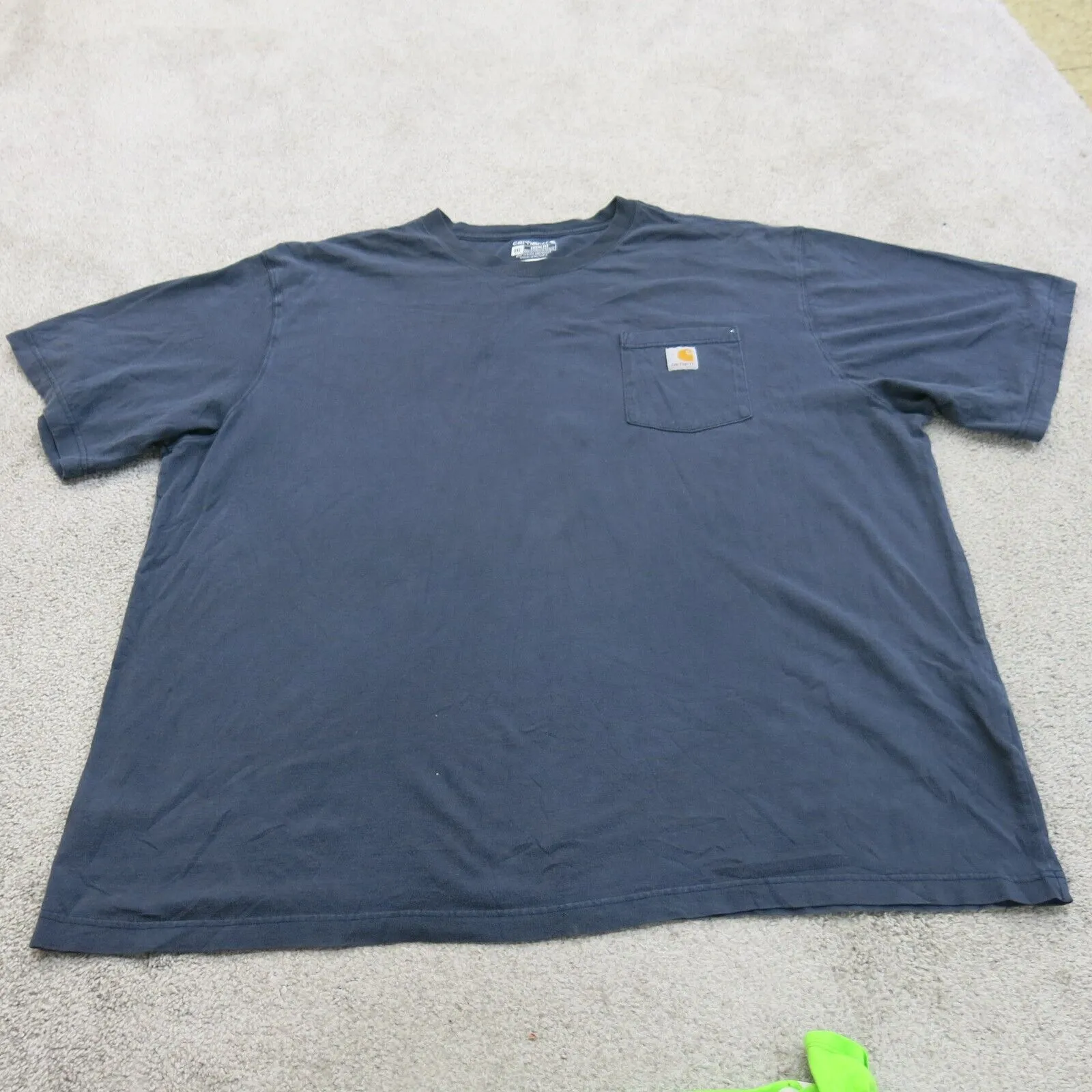 Carhartt Shirt Mens 3XL Blue Loose Fit Short Sleeve Crew Neck Tee Lightweight