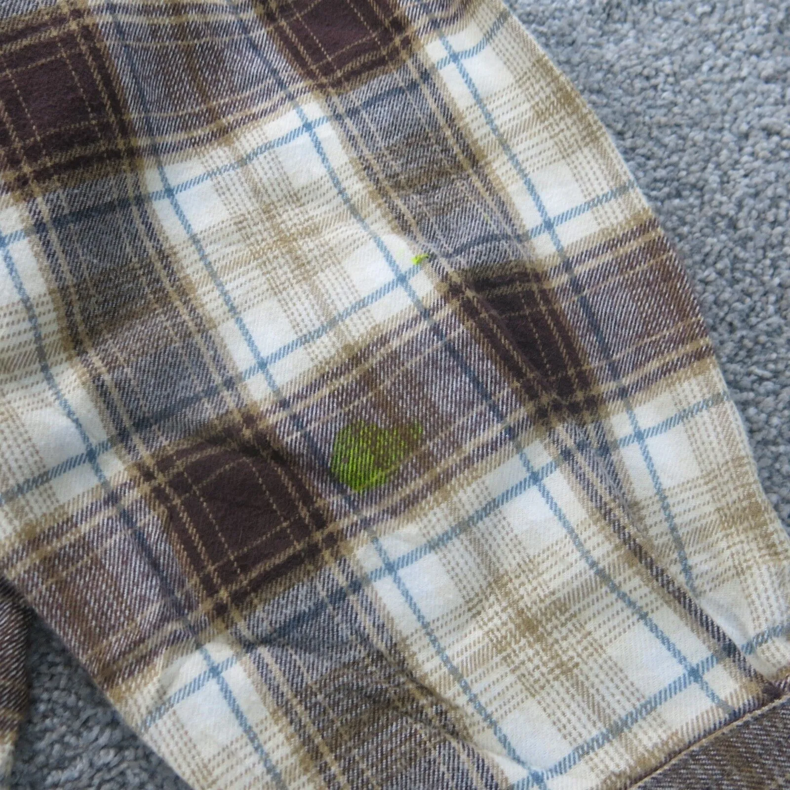 Carhartt Shirt Mens Brown XL Button Down Plaid Flannel Long Sleeve Workwear
