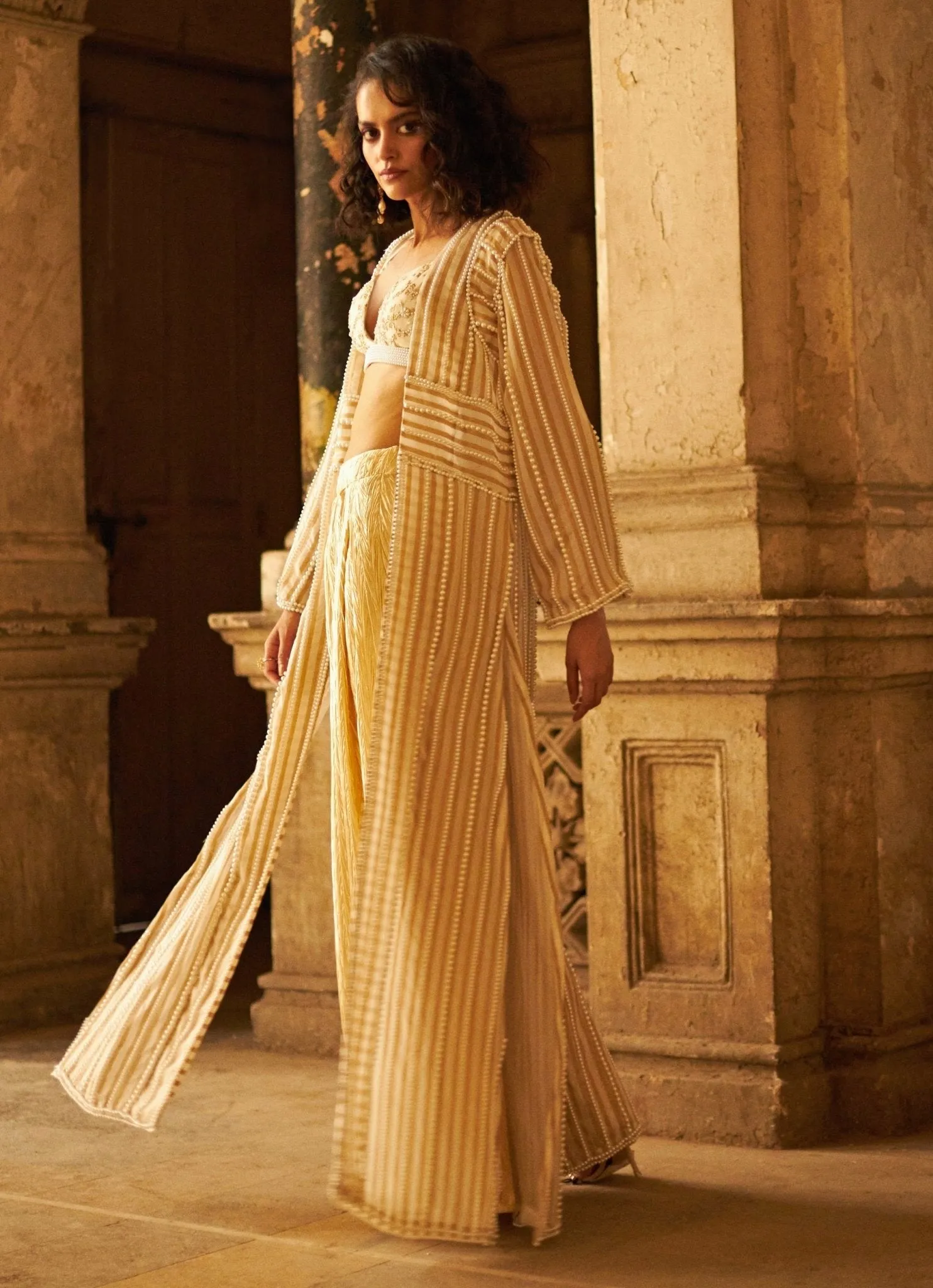 Champagne Gold Jacket Pant Set