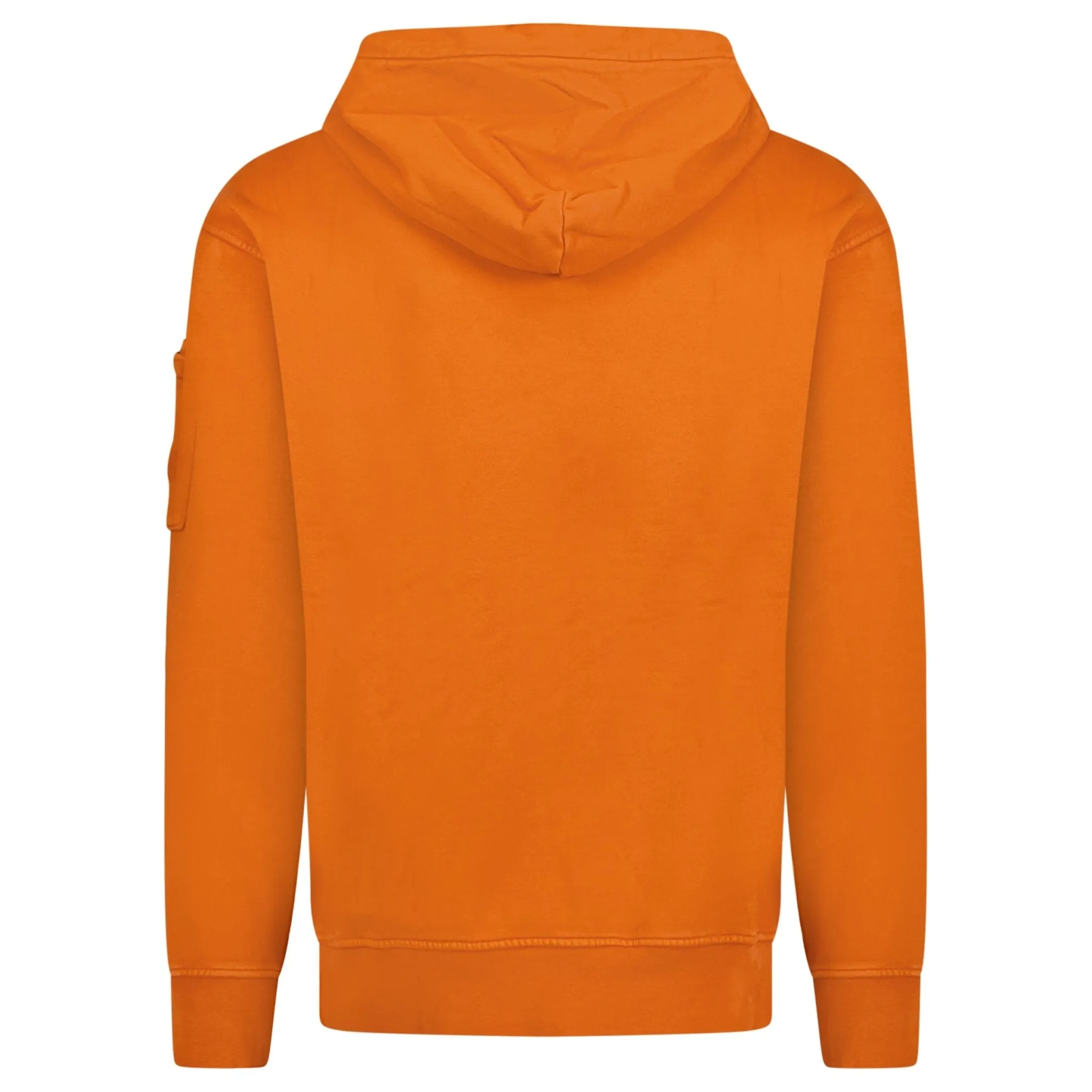 CP COMPANY DIAGONAL RAISED ARM LENS HOODIE BURNT ORANGE