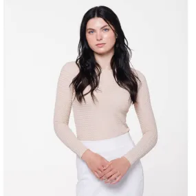 Cream Textured Stretch Shirt