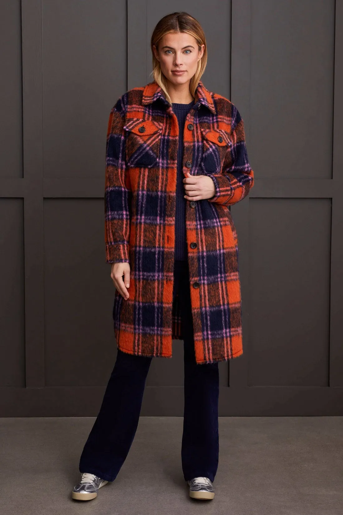 DROP SHOULDER SHACKET=Burntorange