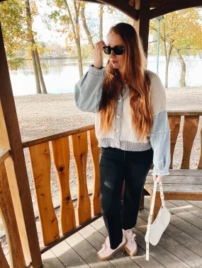 ellie colorblock cardi