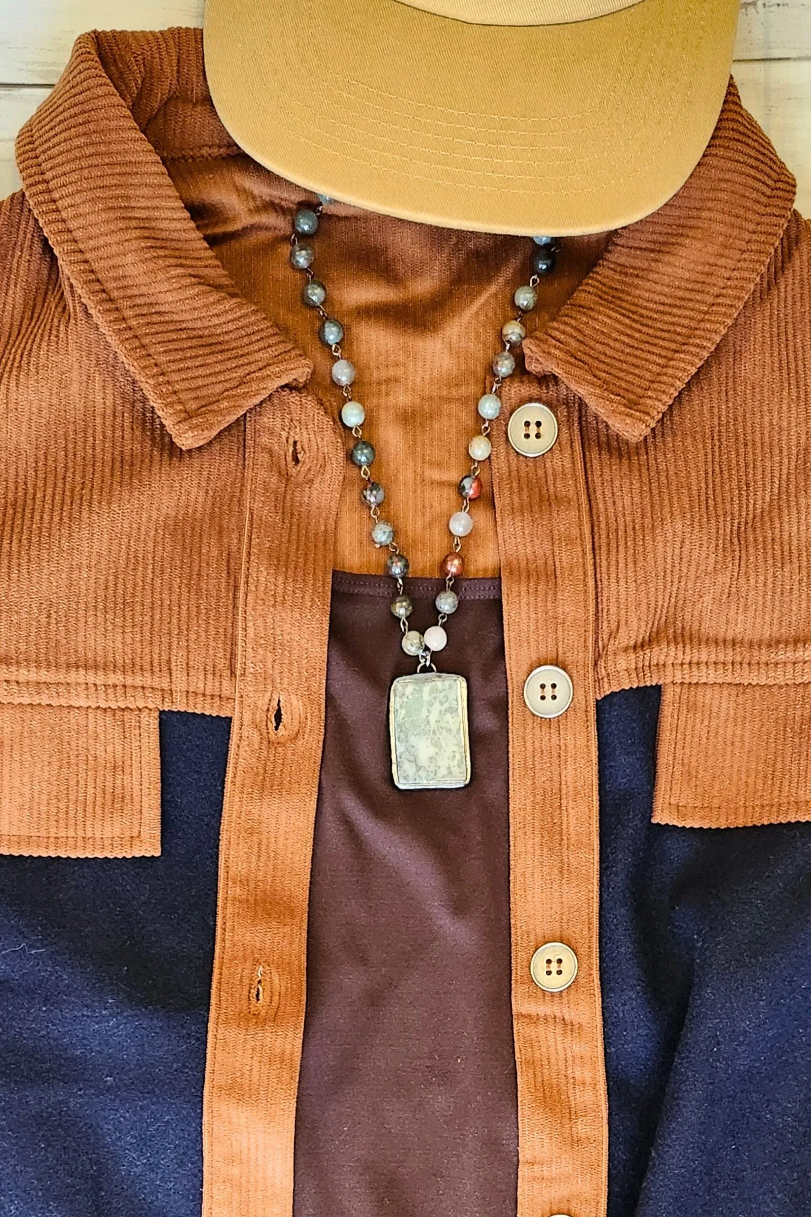 Emilia Corduroy Accent Shacket