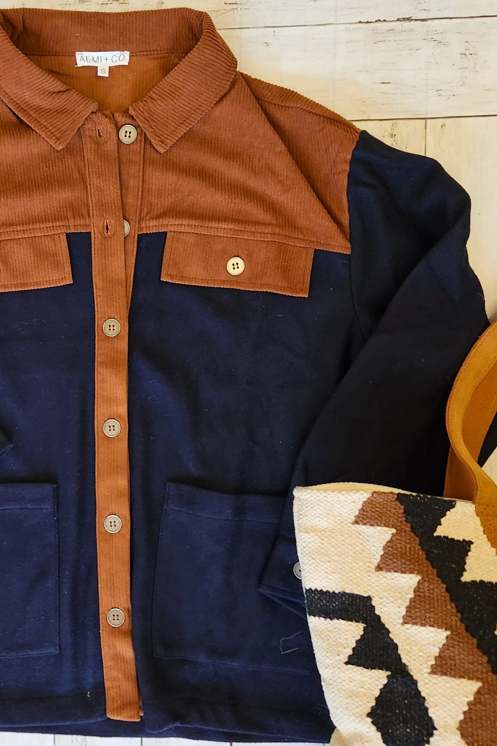 Emilia Corduroy Accent Shacket