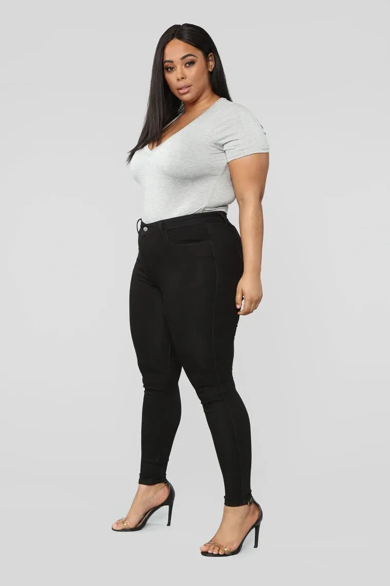 Fashion high stretch denim plus pants(XL-5XL)