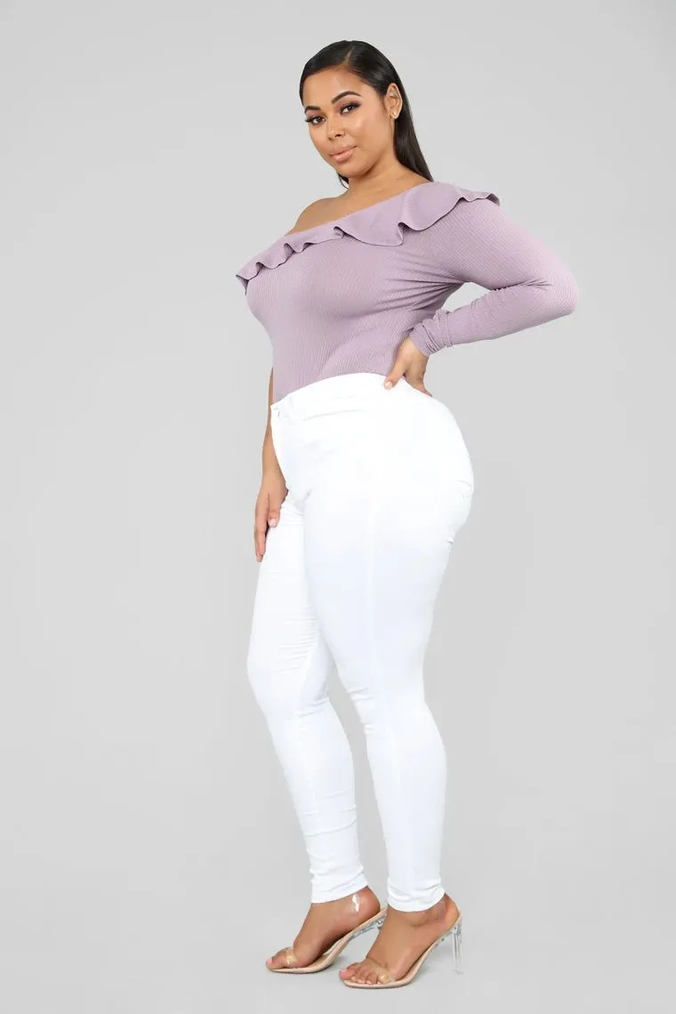 Fashion high stretch denim plus pants(XL-5XL)