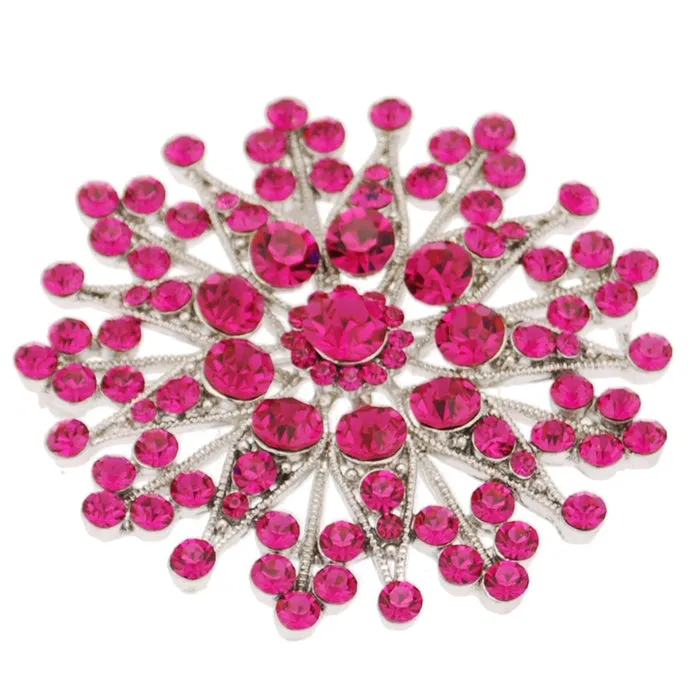 Flower Brooch - Fuchsia