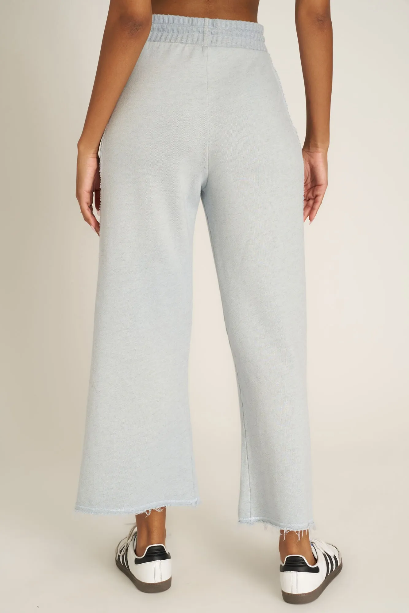 Get Ready Mixed Wide Leg Pant - Blue Dusk