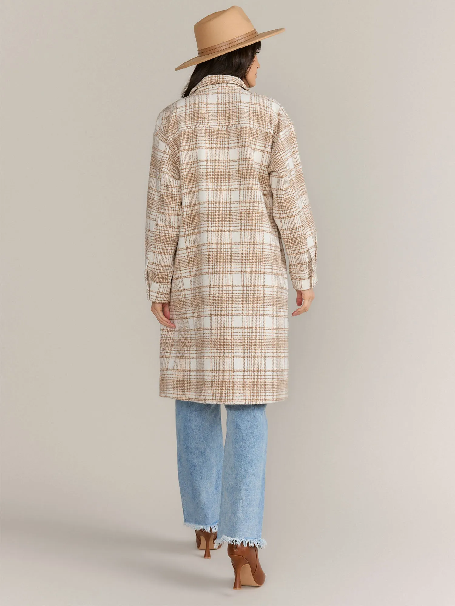 Gilli Long Sleeve Plaid Shacket - Brands We Love