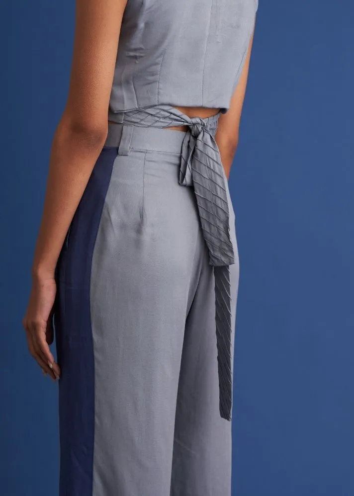 Grey Vest Pants Co-Ord Set