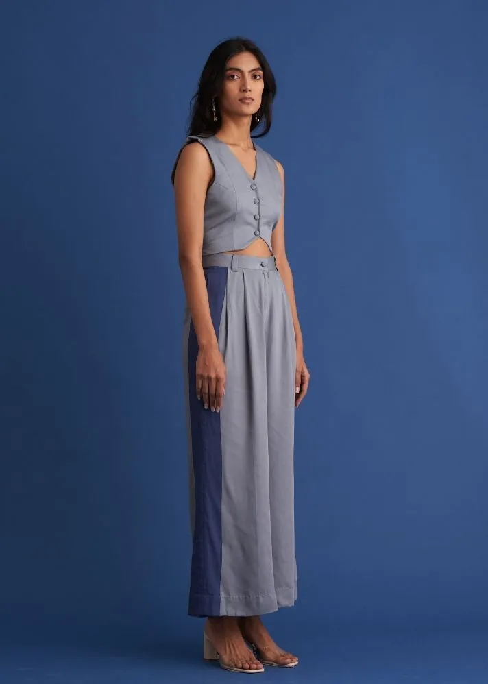 Grey Vest Pants Co-Ord Set