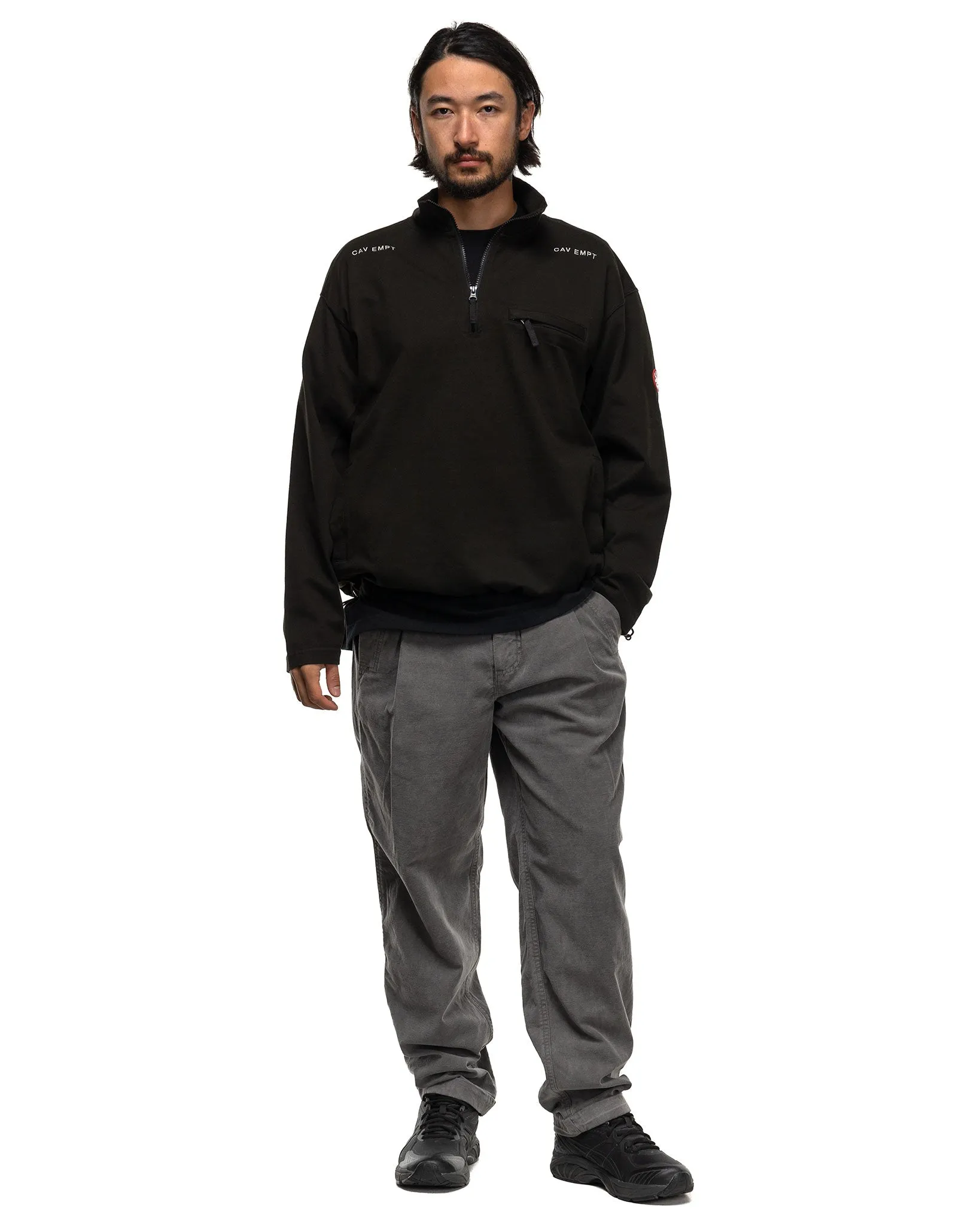 Half Zip Light Pullover Black