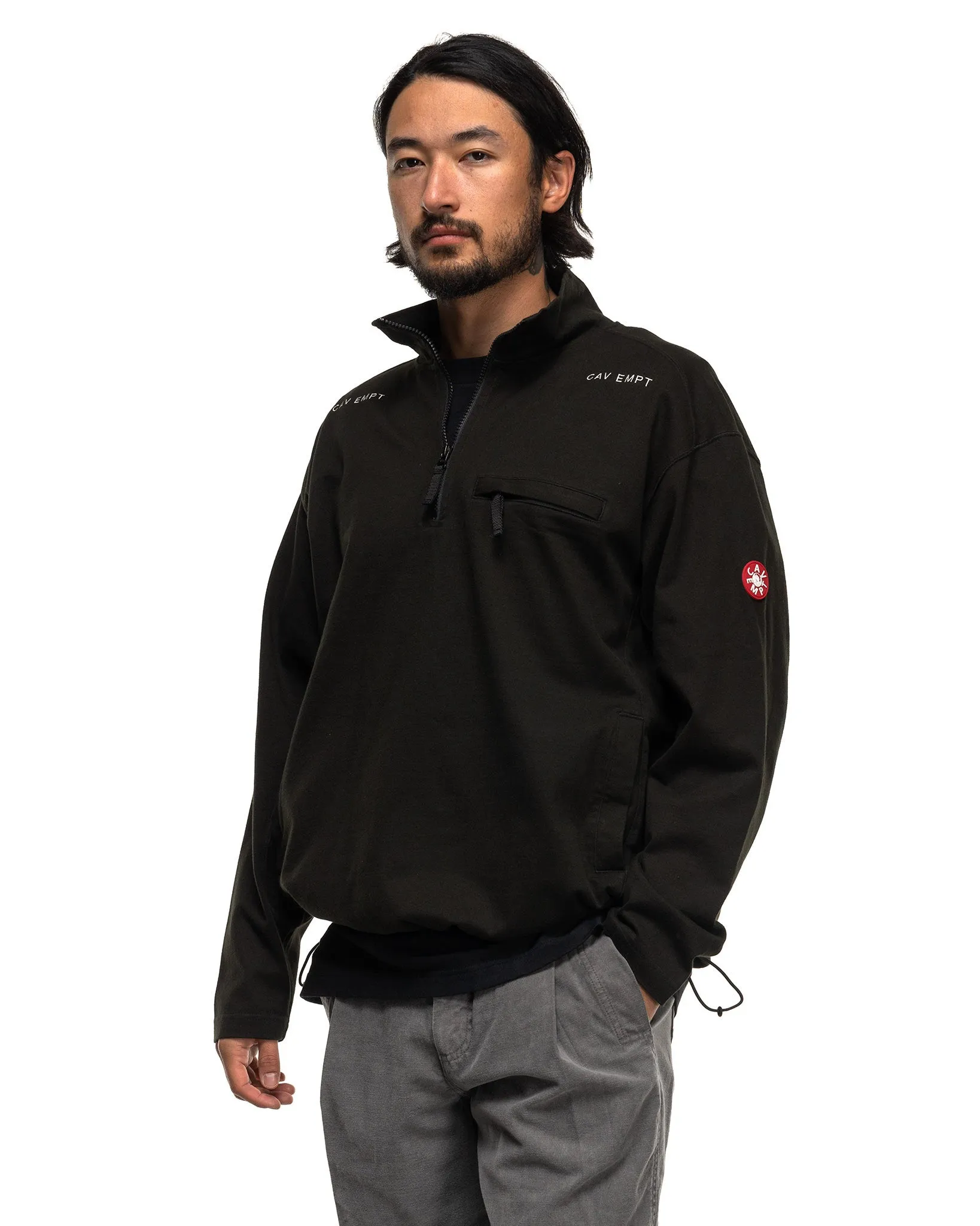 Half Zip Light Pullover Black