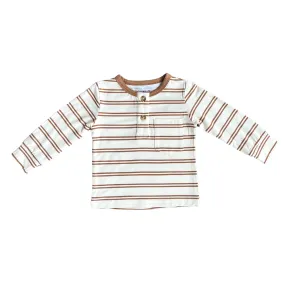 Henley Shirt, Toffee Stripe