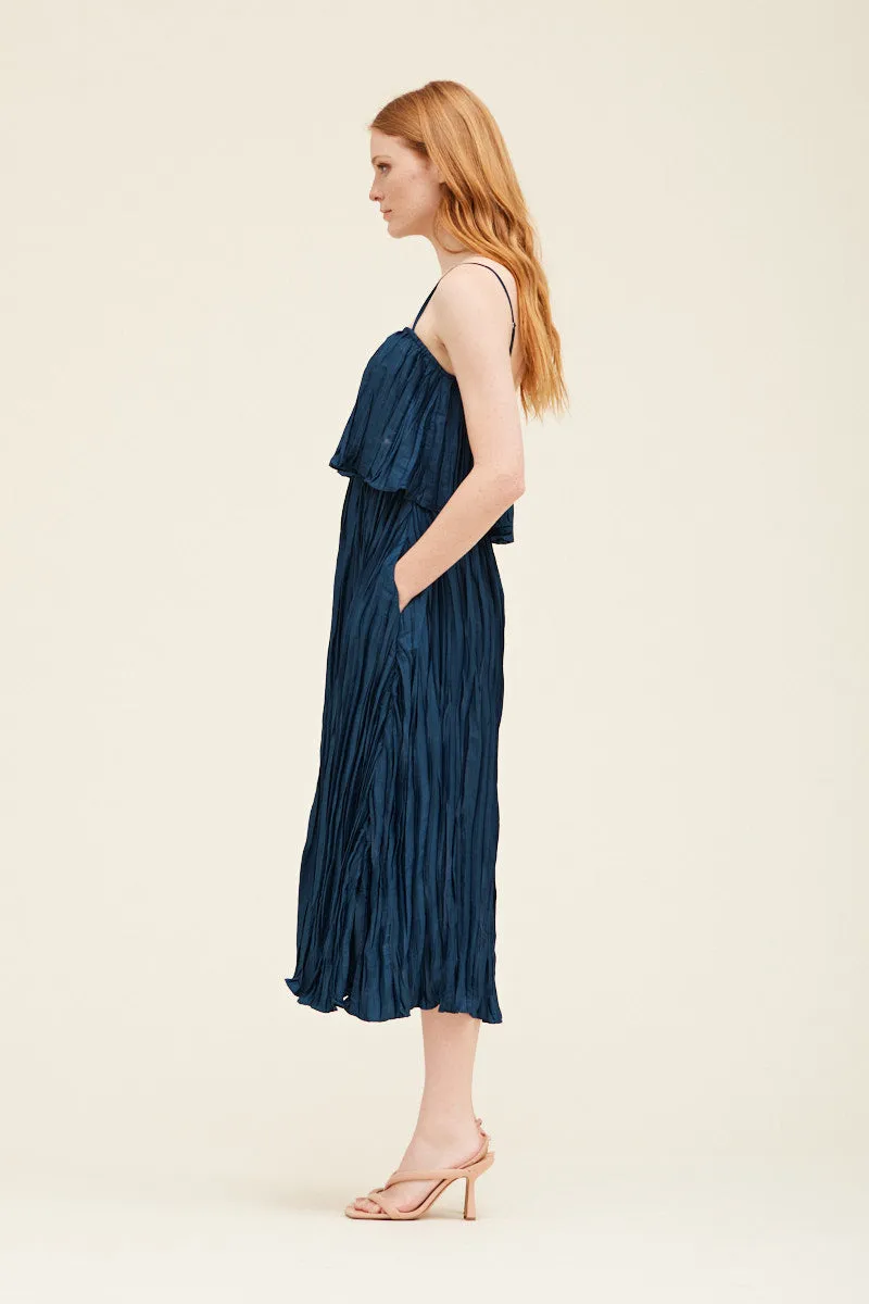 Holiday Pleats Midi Dress