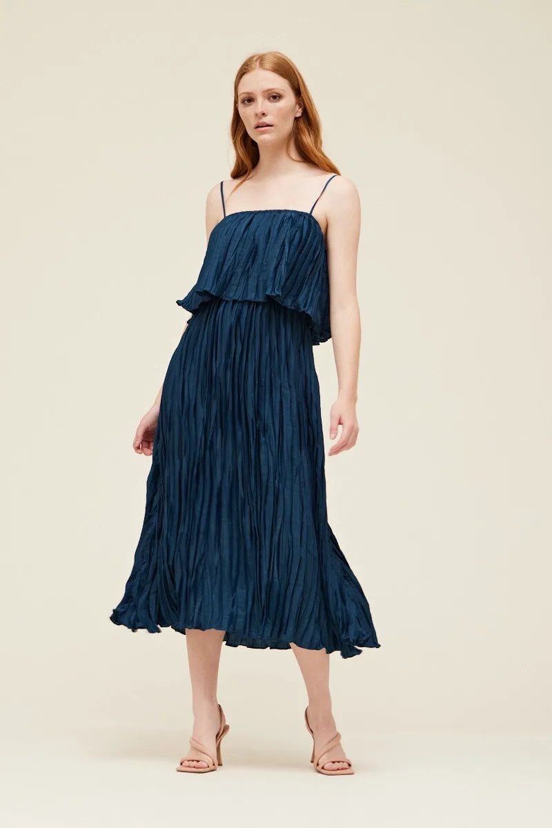 Holiday Pleats Midi Dress