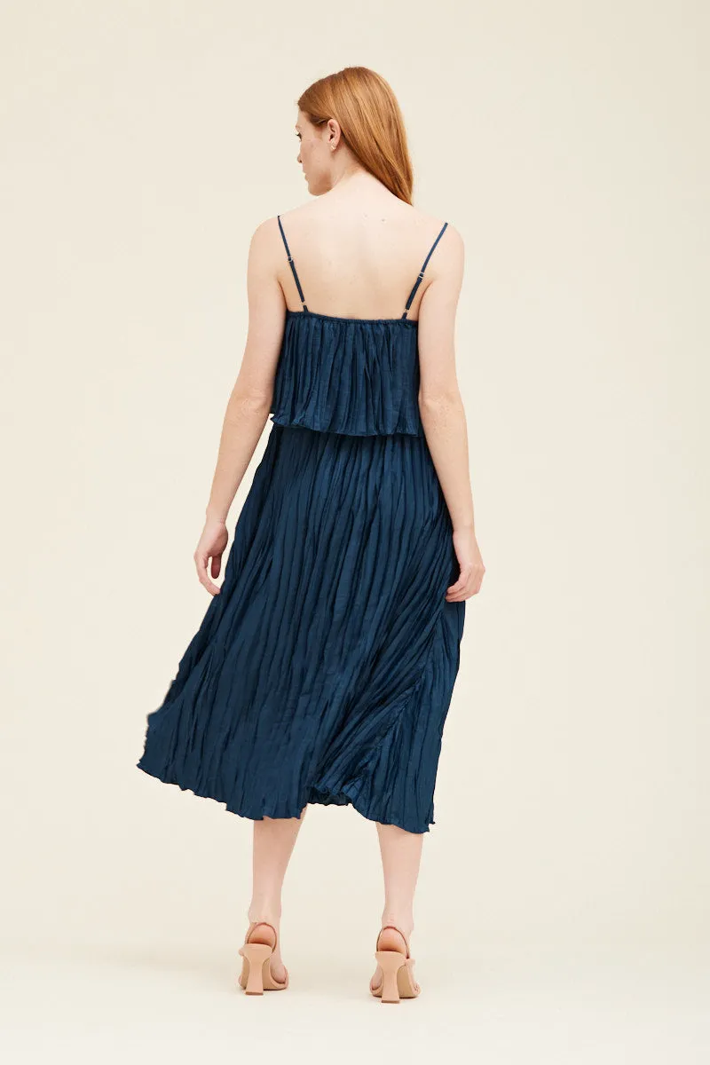 Holiday Pleats Midi Dress