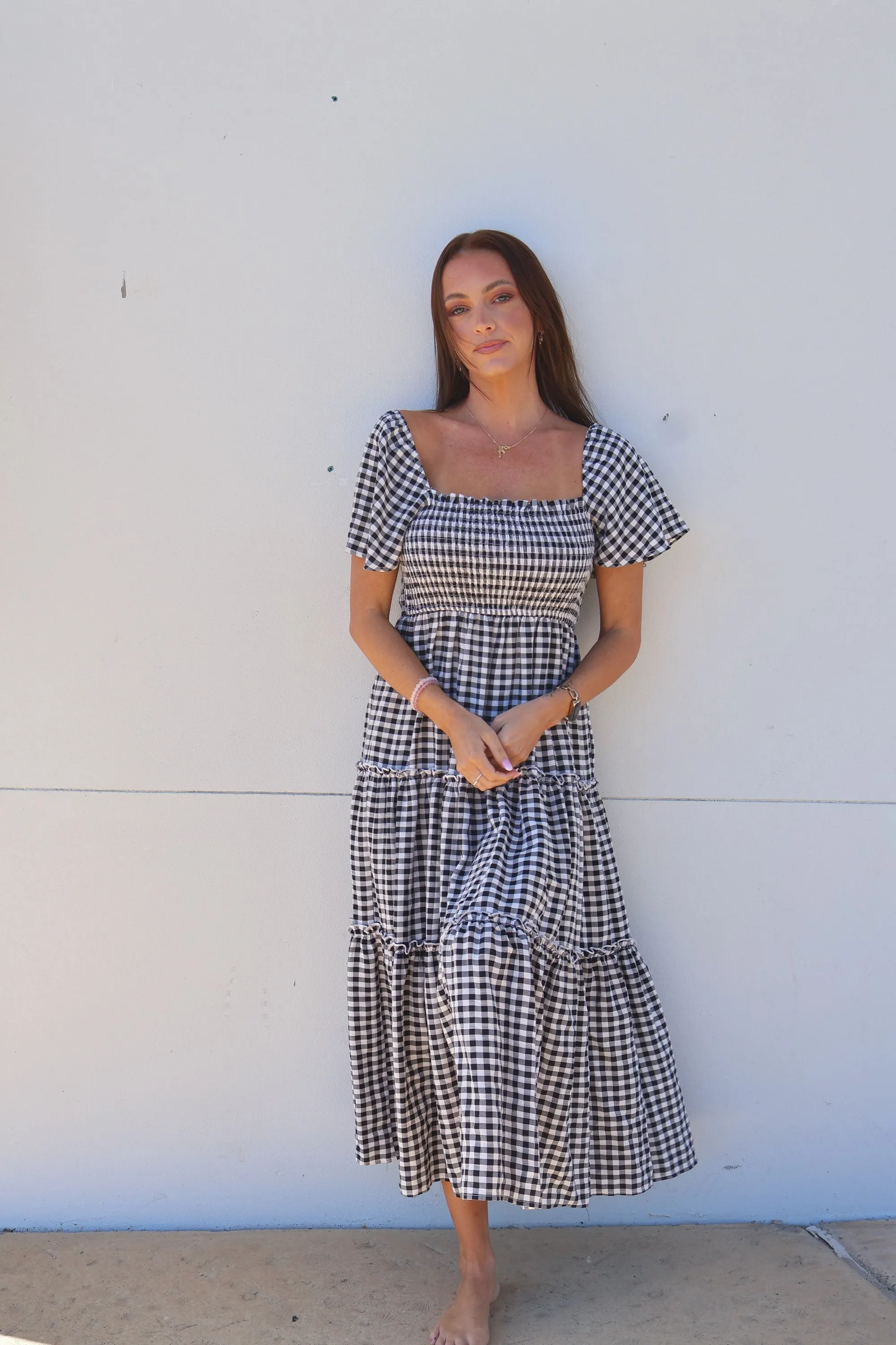 Honey  - Black & White Gingham