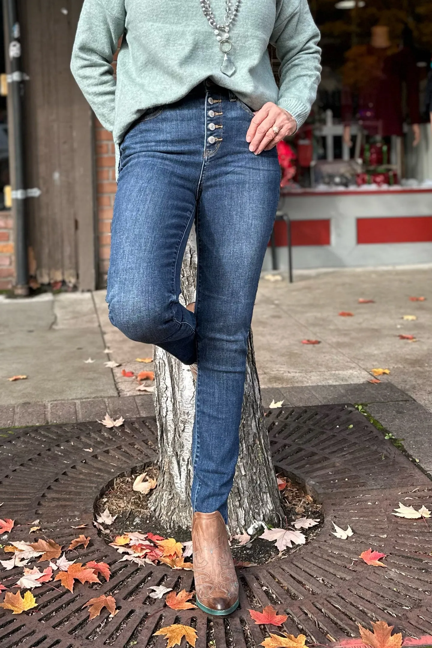 Judy Blue High Rise Cut Off Skinny Jean