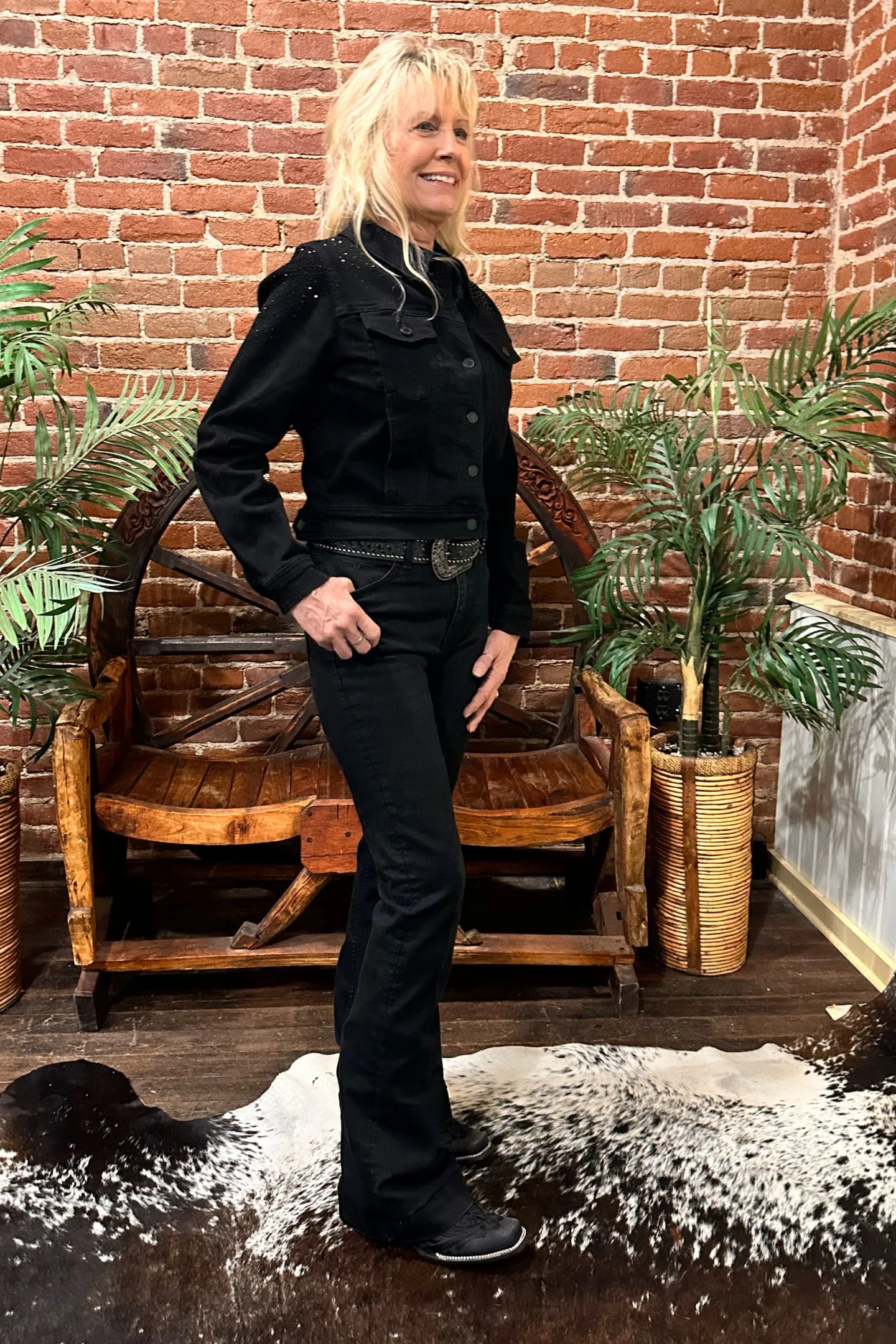 Kimes Ranch Women's Jennifer Black High Rise Stretch Trouser Jeans