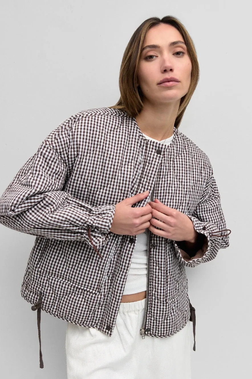 Matthias Gingham Puffer Coat