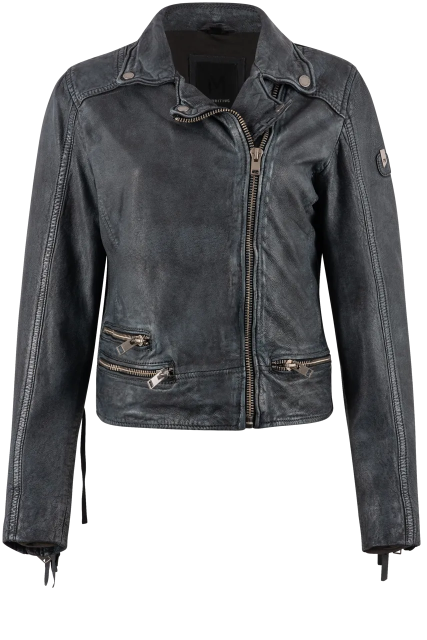 Mauritius Zoe Denim Blue Fringe Jacket