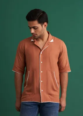 Midnight Shacket Argan Brown