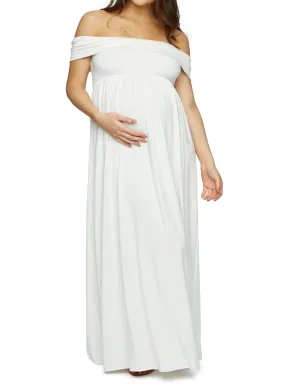 Midsummer Maternity Dress - White