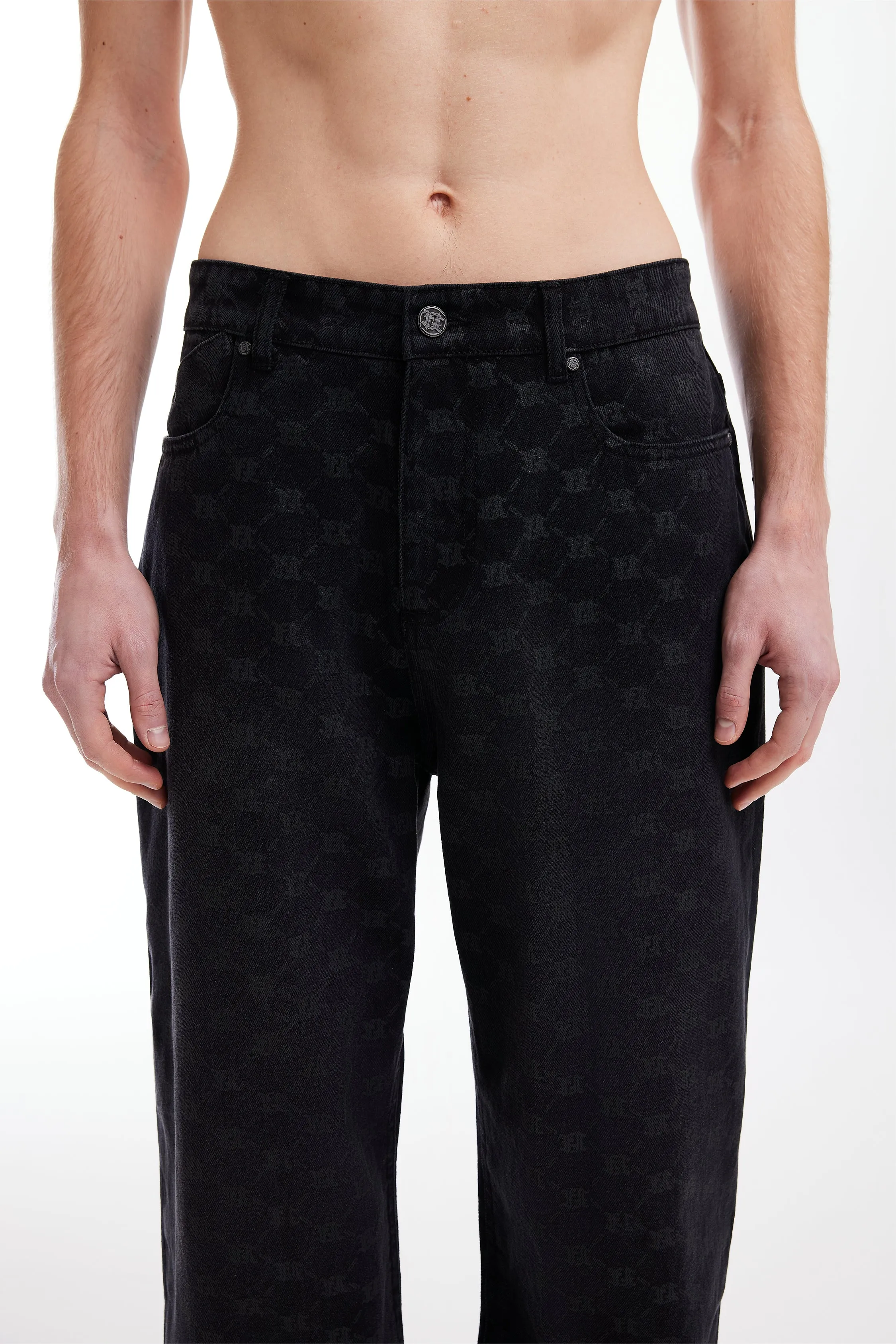 MONOGRAM BLACK WASHED DENIM