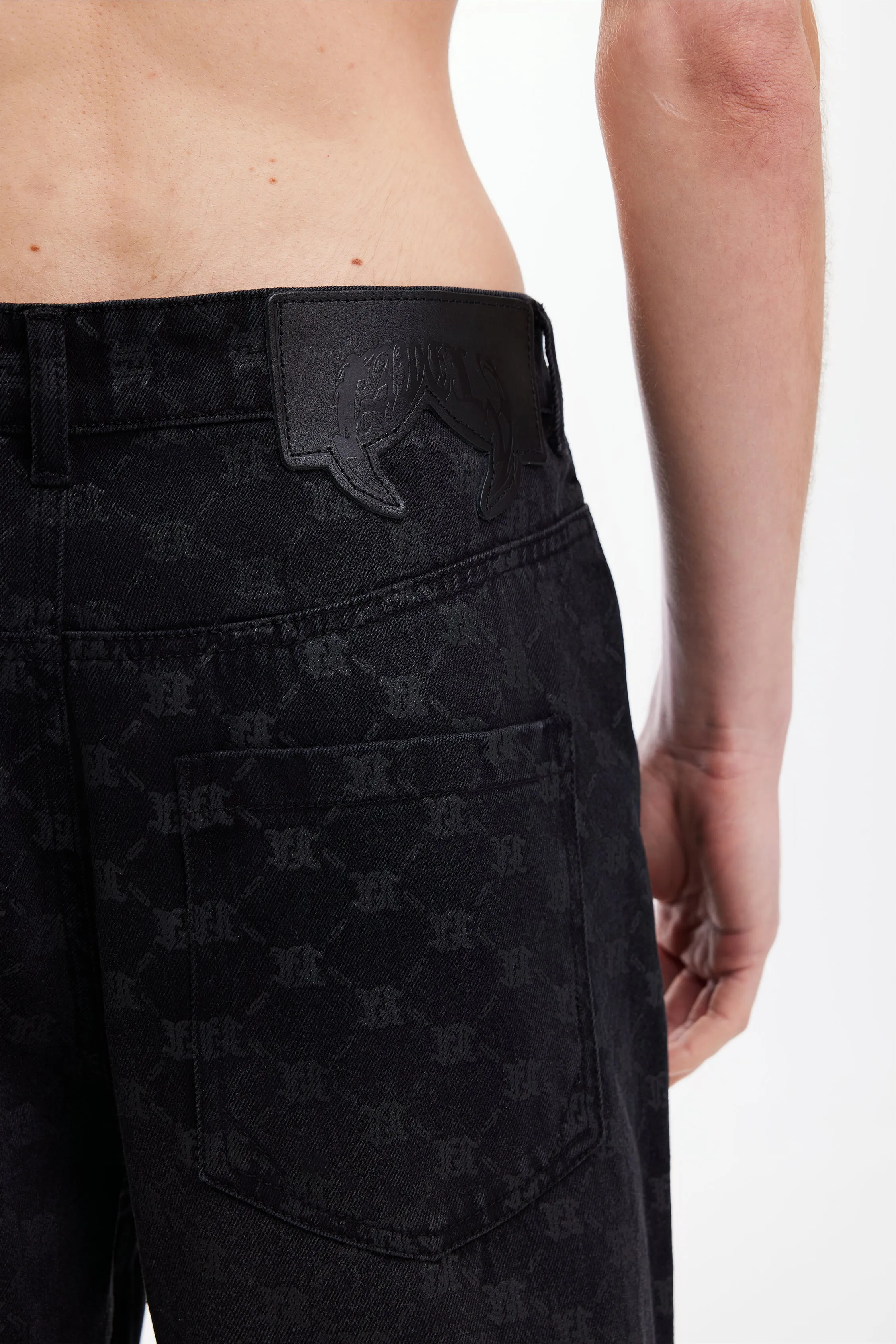 MONOGRAM BLACK WASHED DENIM