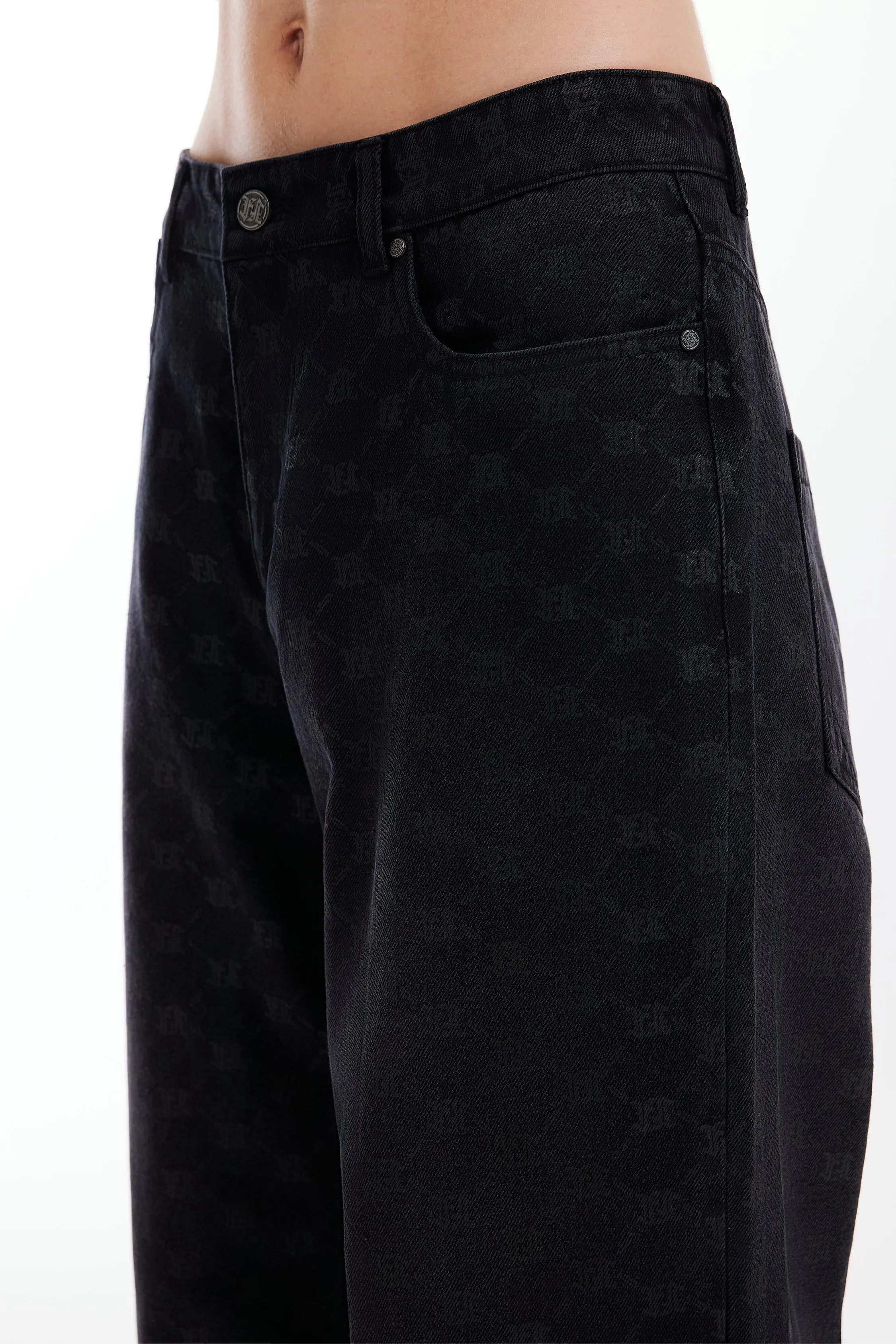 MONOGRAM BLACK WASHED DENIM