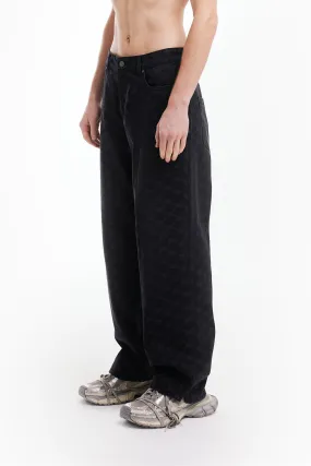 MONOGRAM BLACK WASHED DENIM