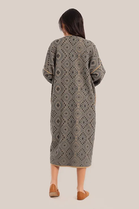 Oversized reversible quilted coat