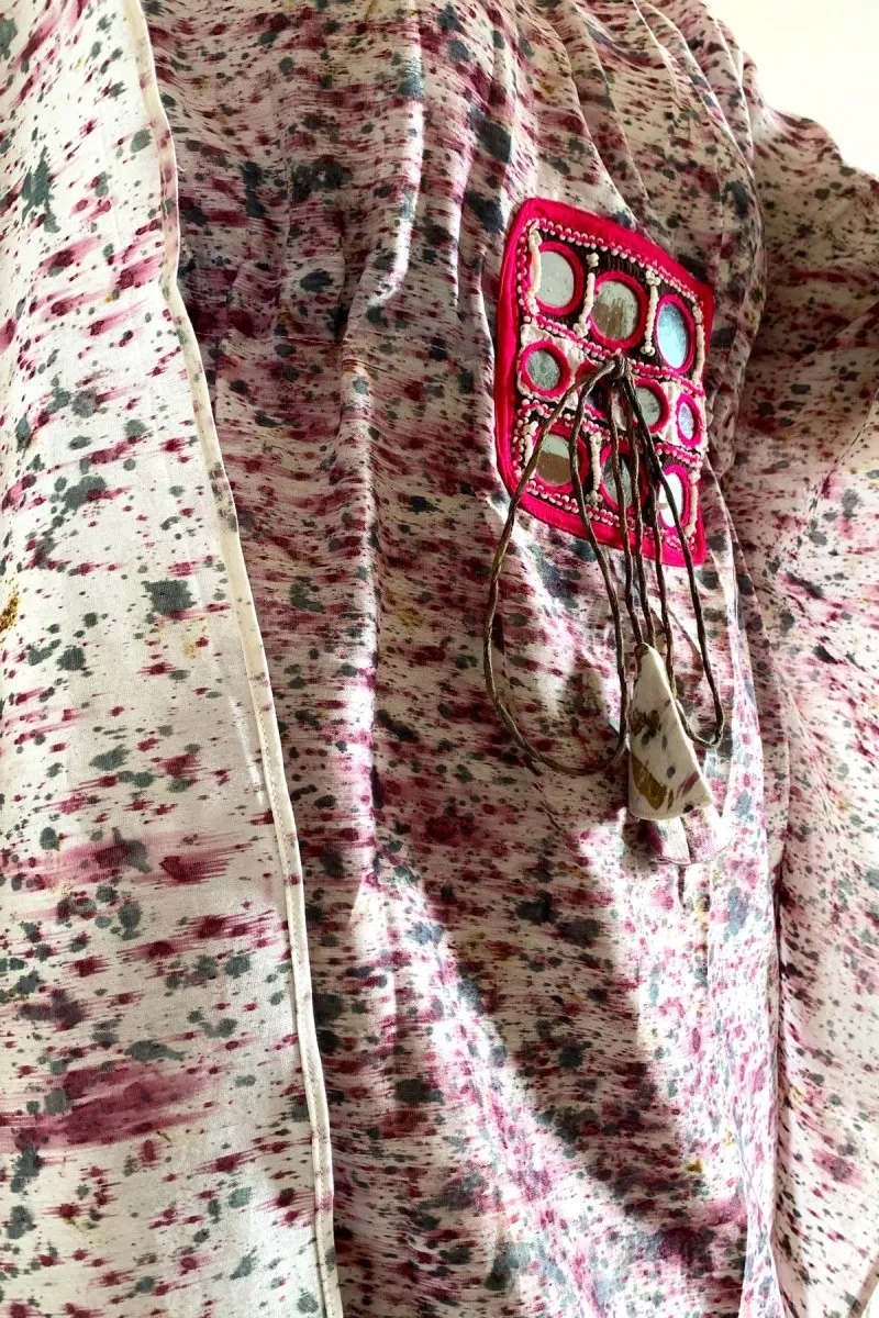 Pink Lemonade Naturally Dyed Handwoven Chanderi Cocktail Dress