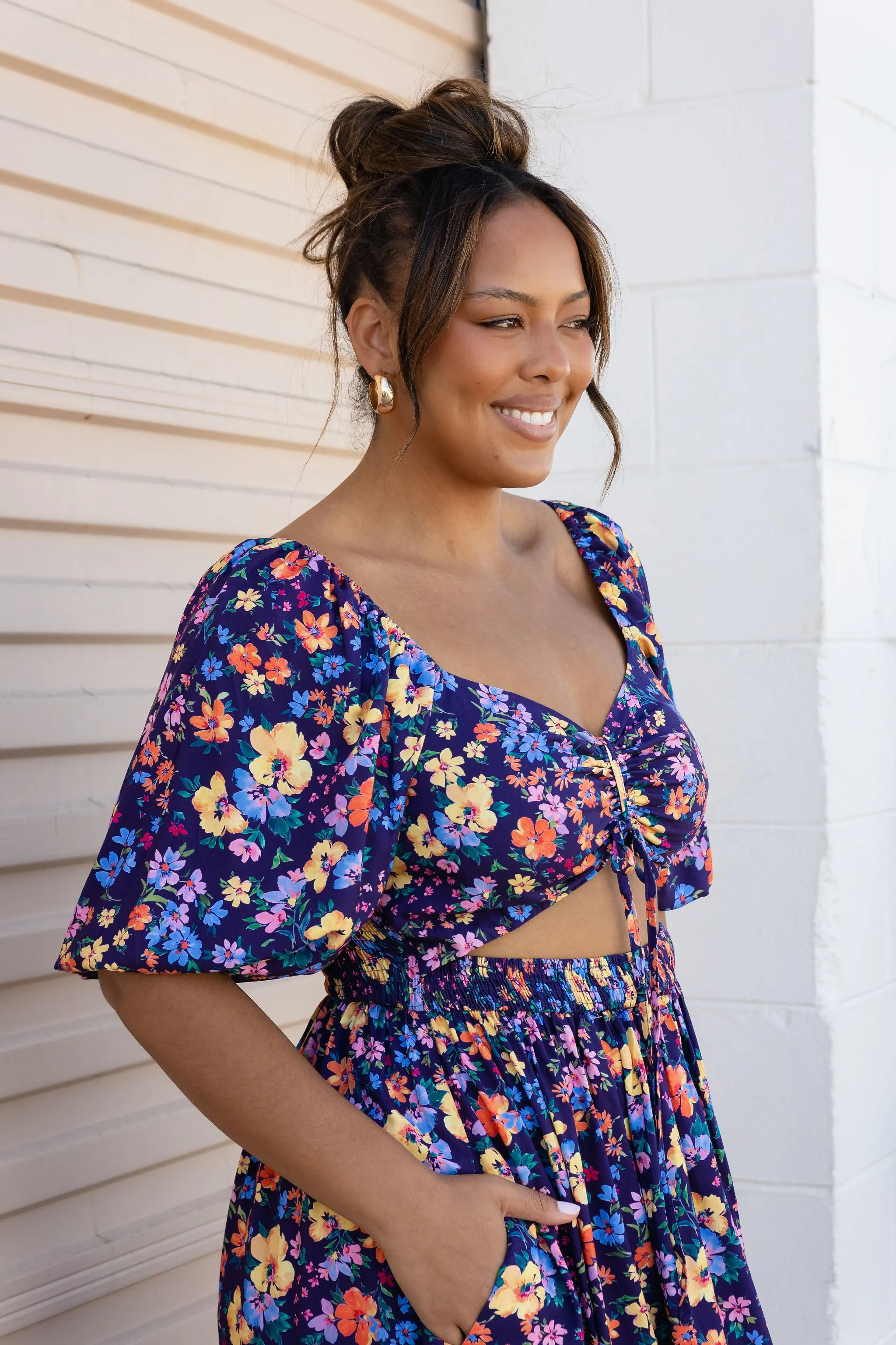 Pippa Cut Out Dress in Posie