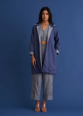 Reversible Grey Long Co-Ord Set 3 Pieces