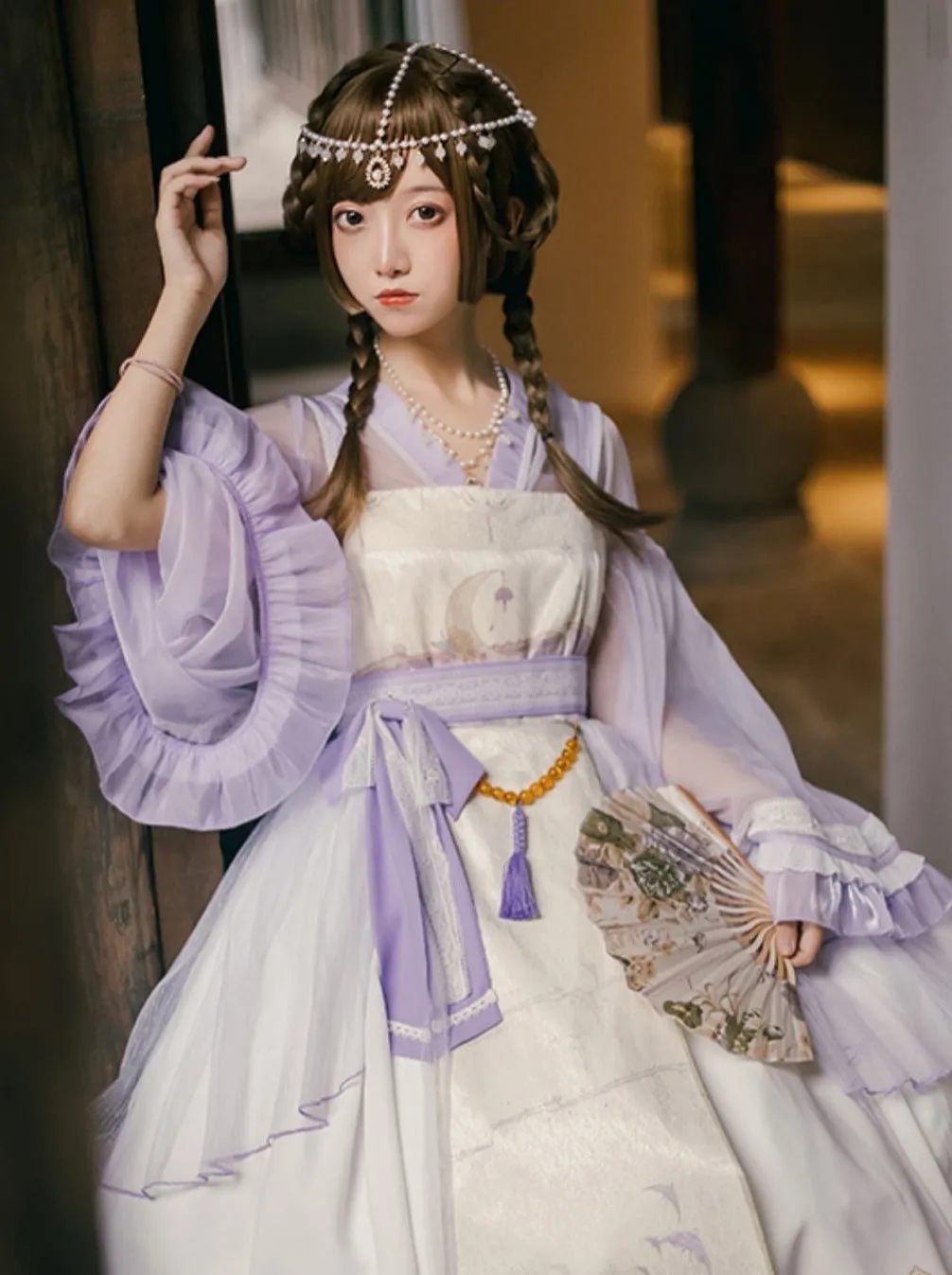 Set Lolita Night Crescent Moon Suspended Dress