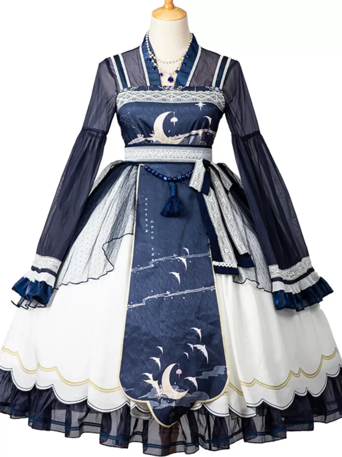 Set Lolita Night Crescent Moon Suspended Dress